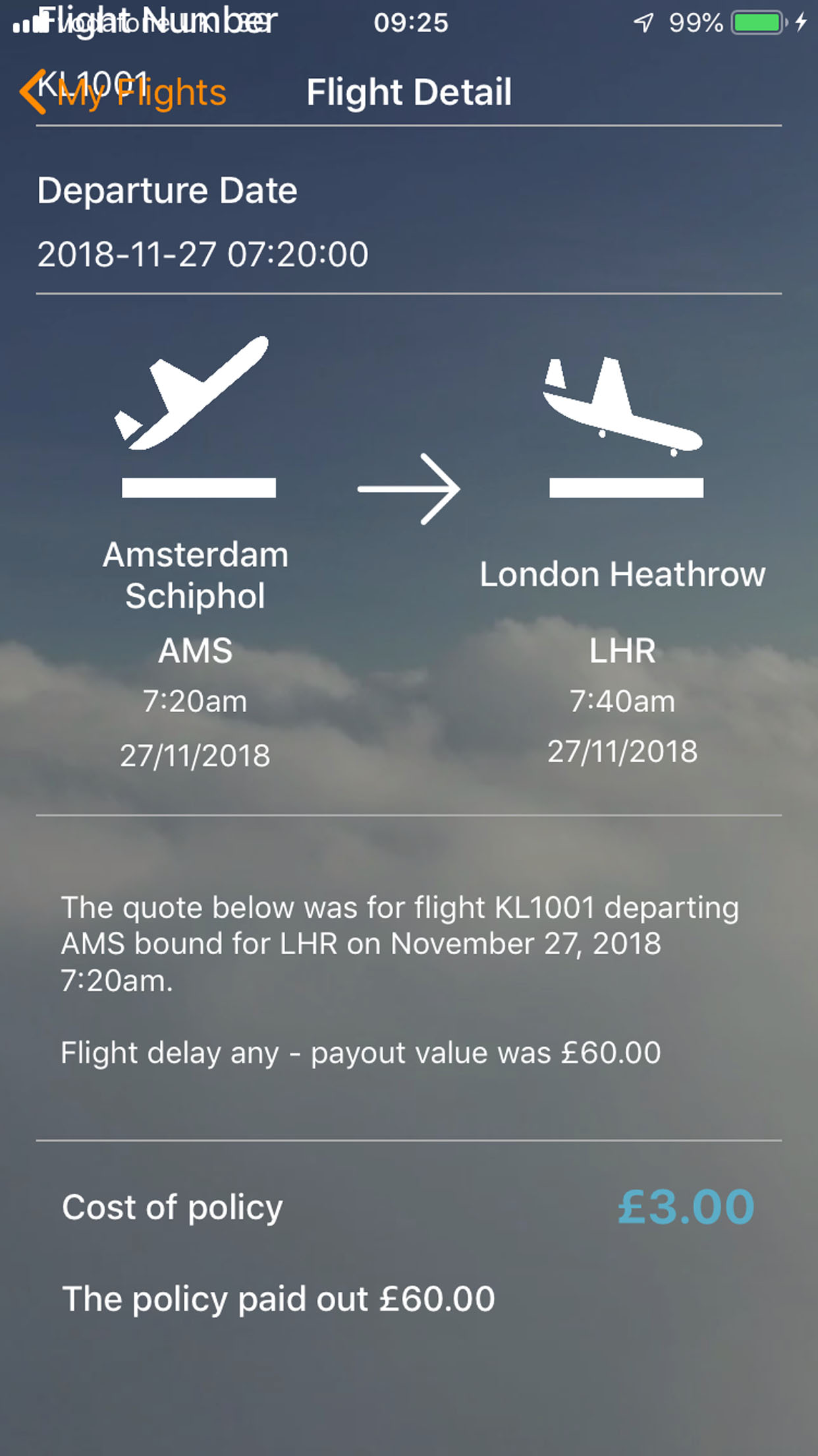 Grounded Flight Screen